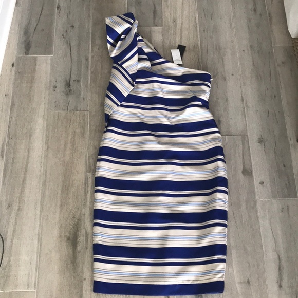 Banana Republic Striped One Shoulder Bow Dress - Picture 3 of 3